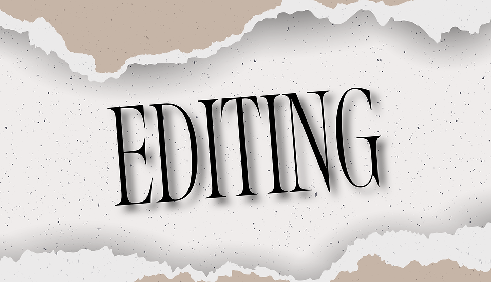 Editing — torn paper header artwork