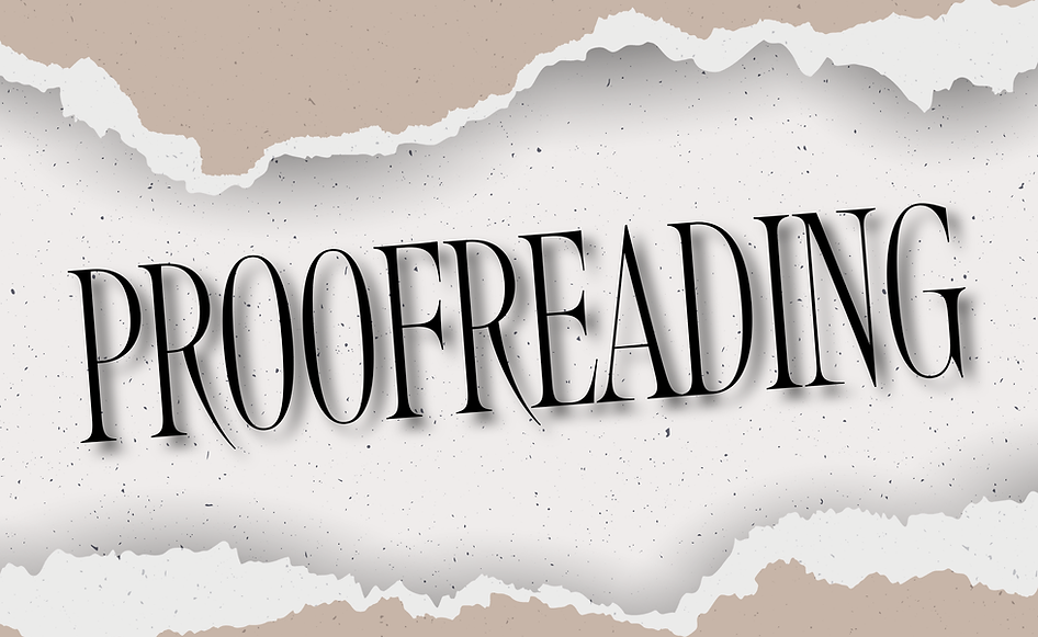 Proofreading — torn paper header artwork