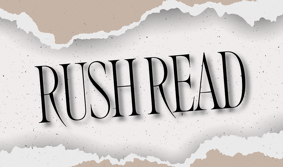 Rush Read — torn paper header artwork